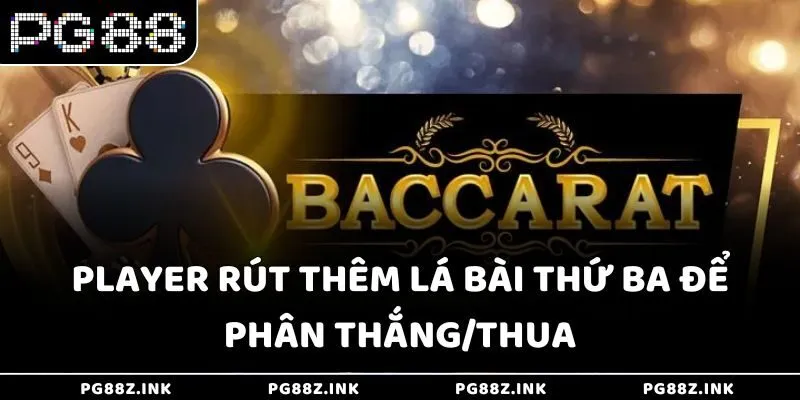 Player rút thêm lá bài thứ ba để phân thắng/thua tại PG88